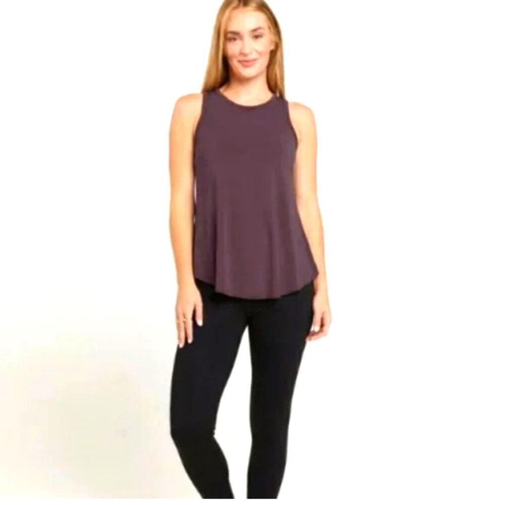 Shebird The Freedom Racerback Tank With Built-In Bra Brown Women’s Size XXL 8
